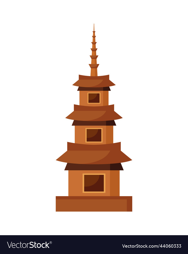 Korea buyeo pagoda Royalty Free Vector Image - VectorStock