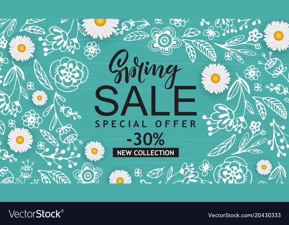 Spring sale seasonal banner