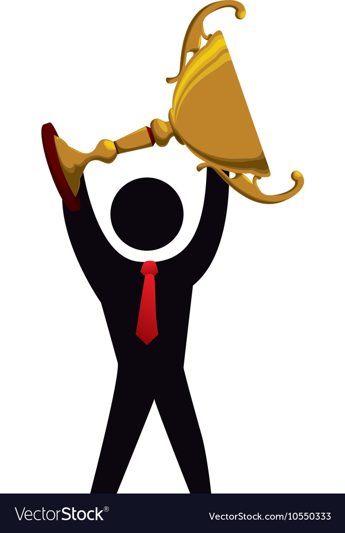 Trophy pictograph winner design Royalty Free Vector Image