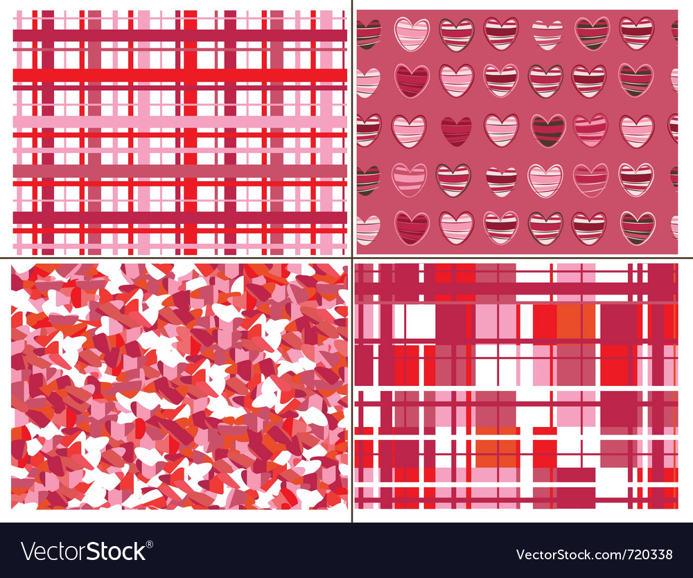 Seamless patterns of hearts for valentine day