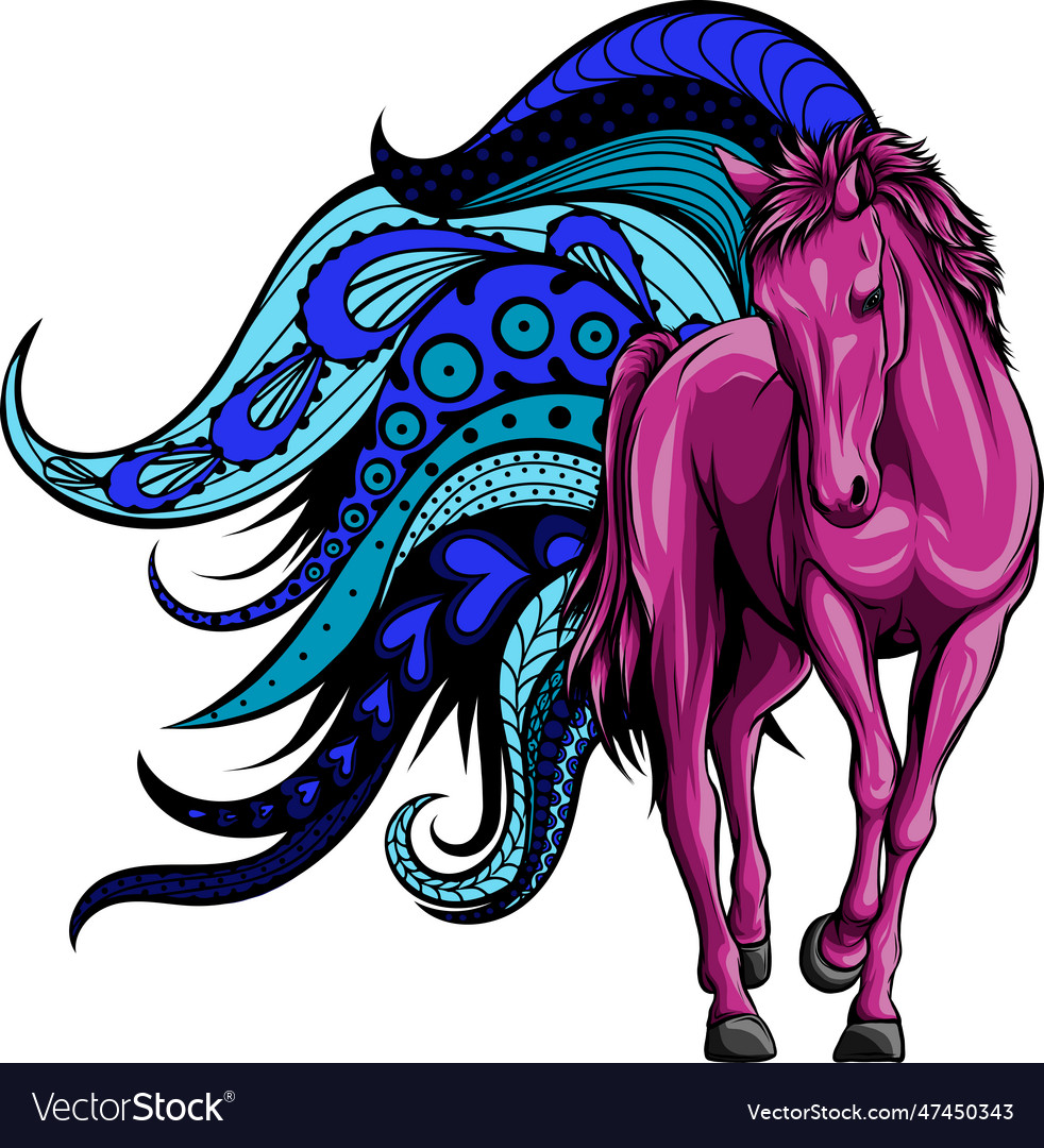 A horse with mandala Royalty Free Vector Image