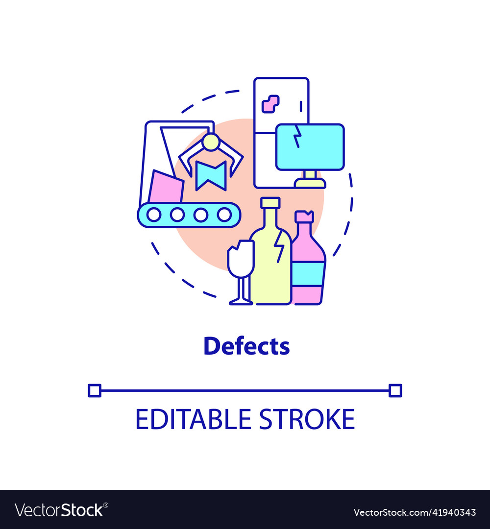 Defects concept icon Royalty Free Vector Image
