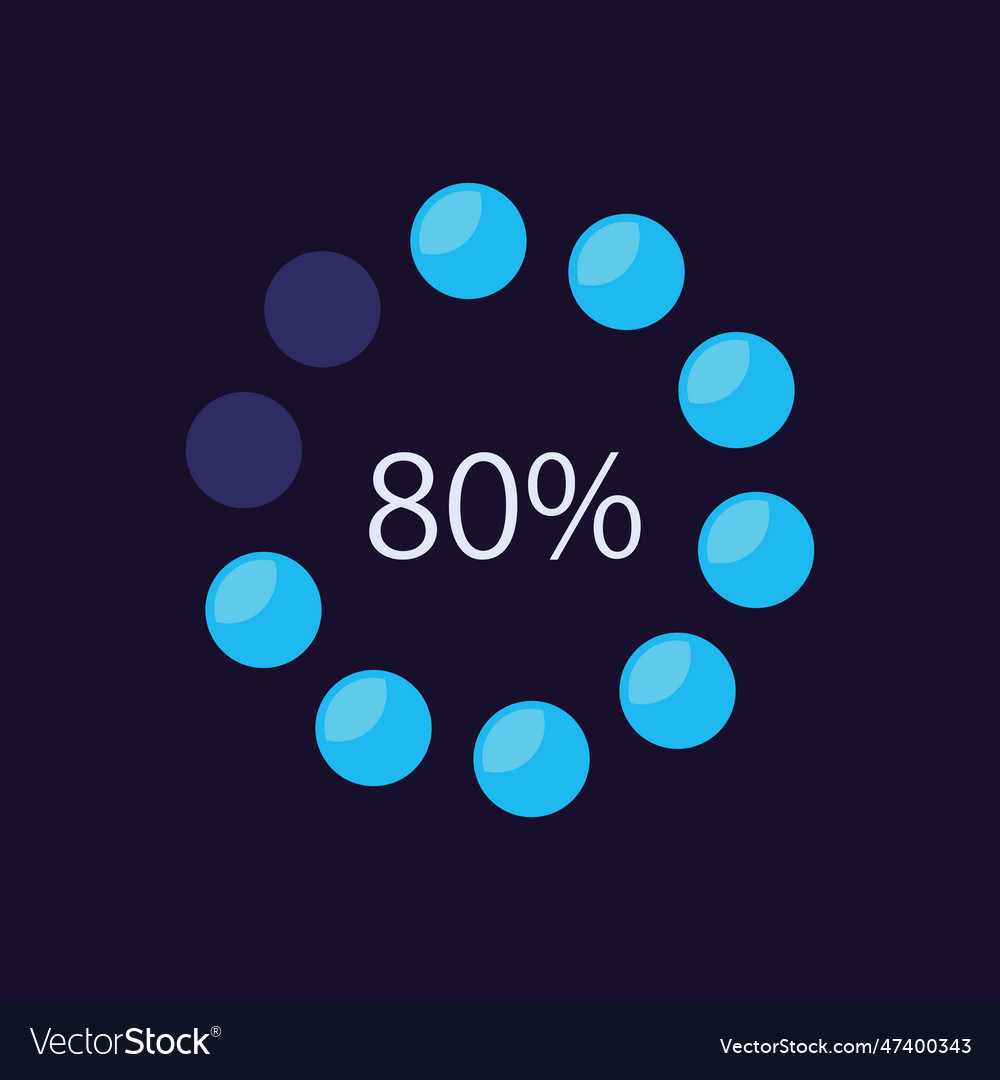Progress circular dot infographic chart design Vector Image