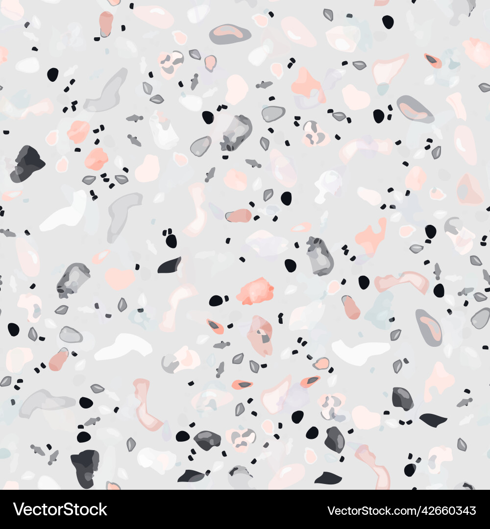 Terrazzo texture flooring seamless pattern Vector Image