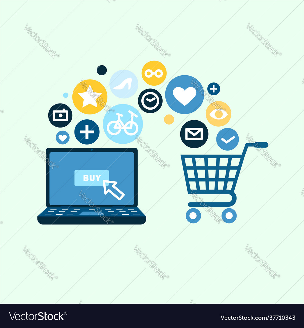 World wide buying online symbol Royalty Free Vector Image