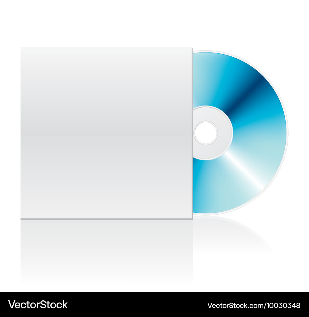 Blank cd Royalty Free Vector Image - VectorStock