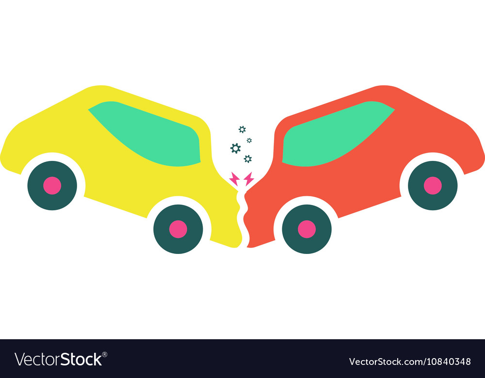 Car Crash Icon Royalty Free Vector Image Vectorstock