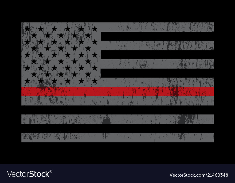 Fireman support flag grey Royalty Free Vector Image