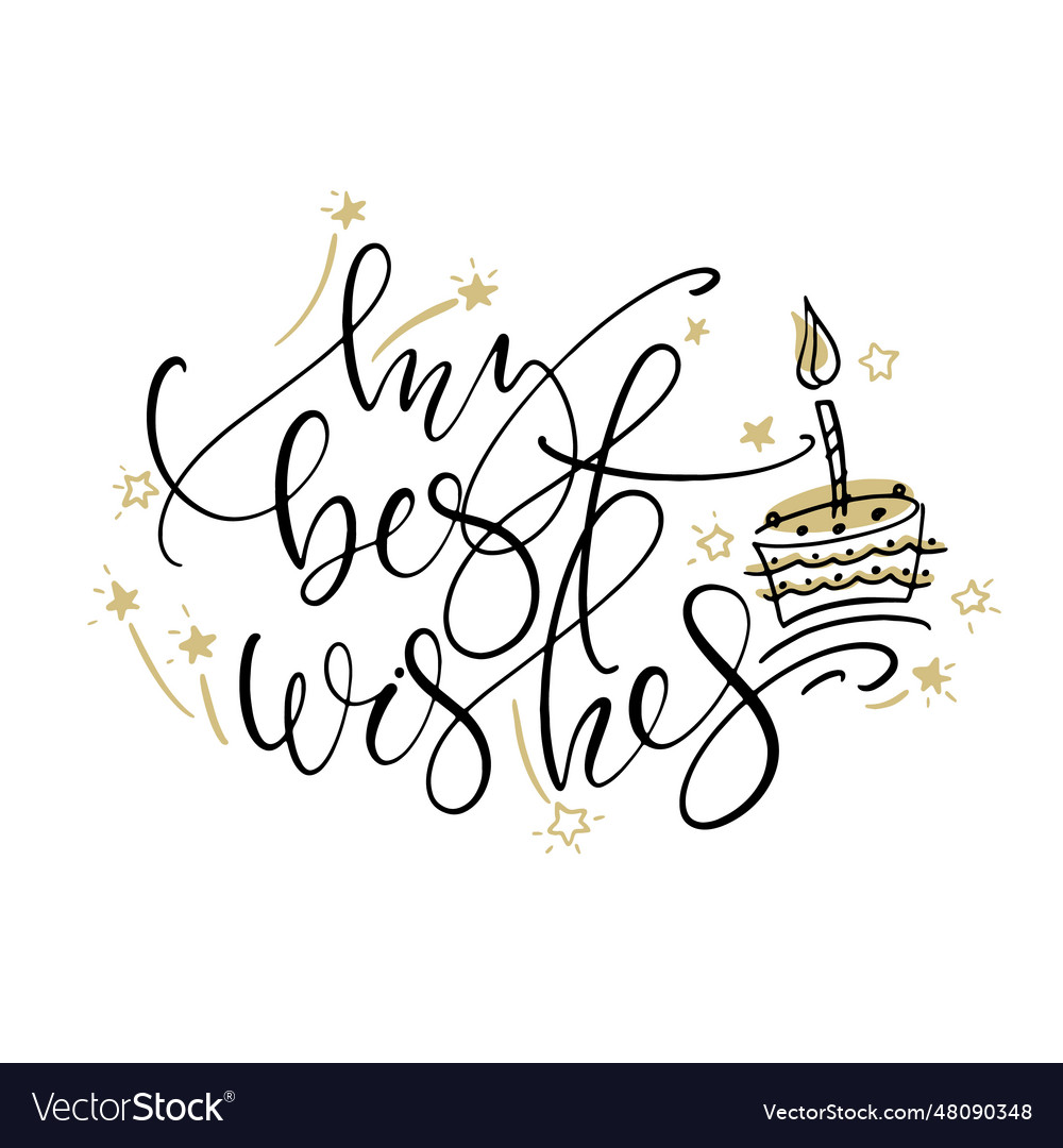 my-best-wishes-greeting-quote-with-linear-vector-image