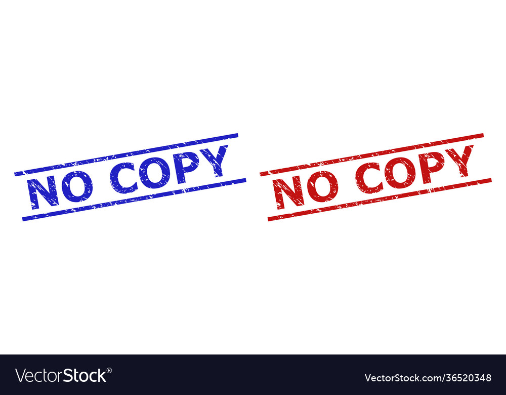 No copy stamp seals with rubber surface Royalty Free Vector