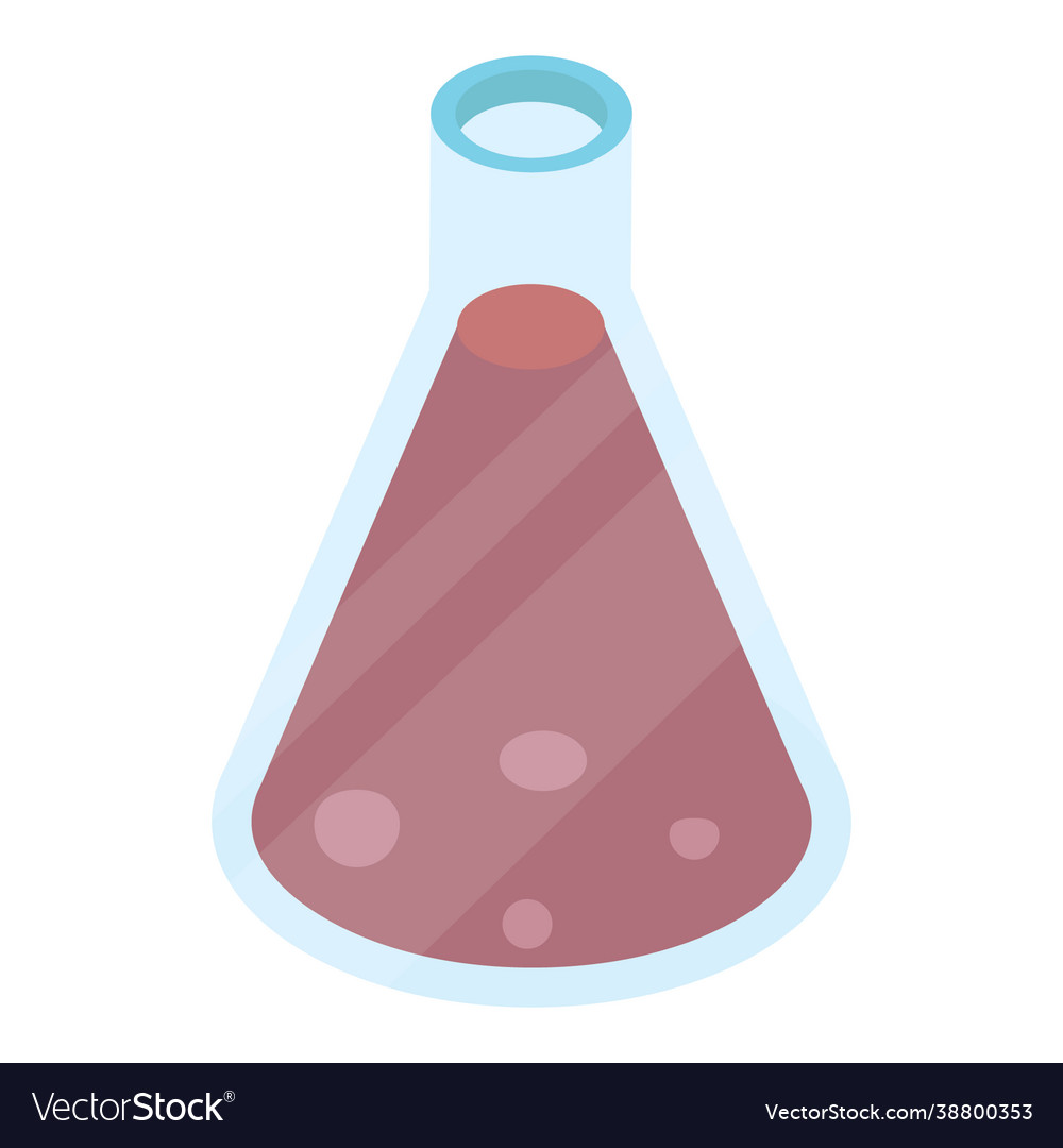 Glass flask Royalty Free Vector Image VectorStock