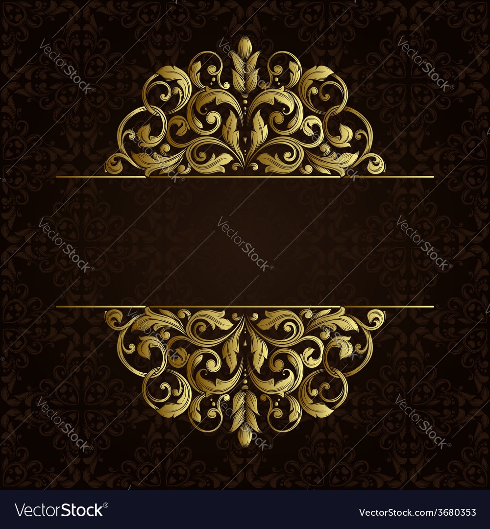 Ornate gold border Royalty Free Vector Image VectorStock