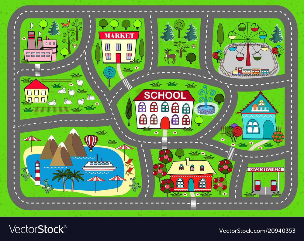 Printable Road Play Mat Printable Word Searches