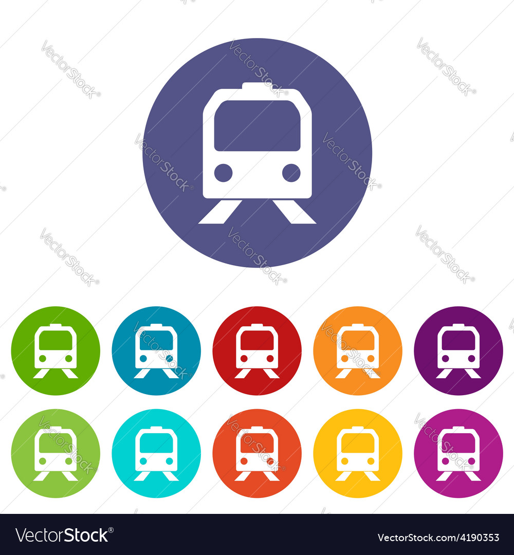 Train flat icon Royalty Free Vector Image VectorStock