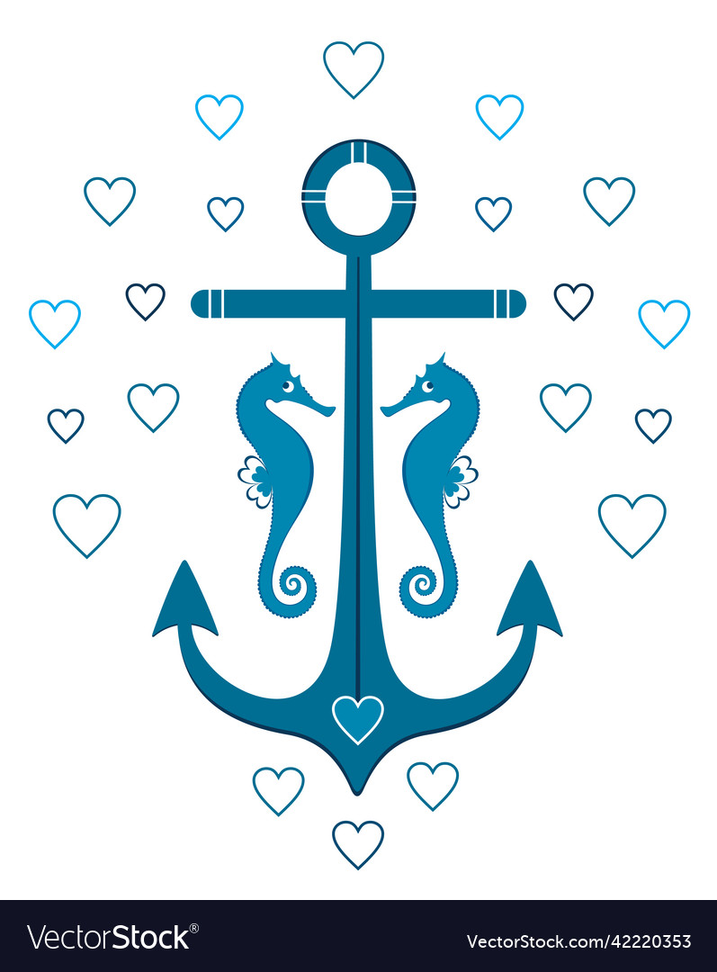 Water Anchor Royalty Free Vector Image - Vectorstock