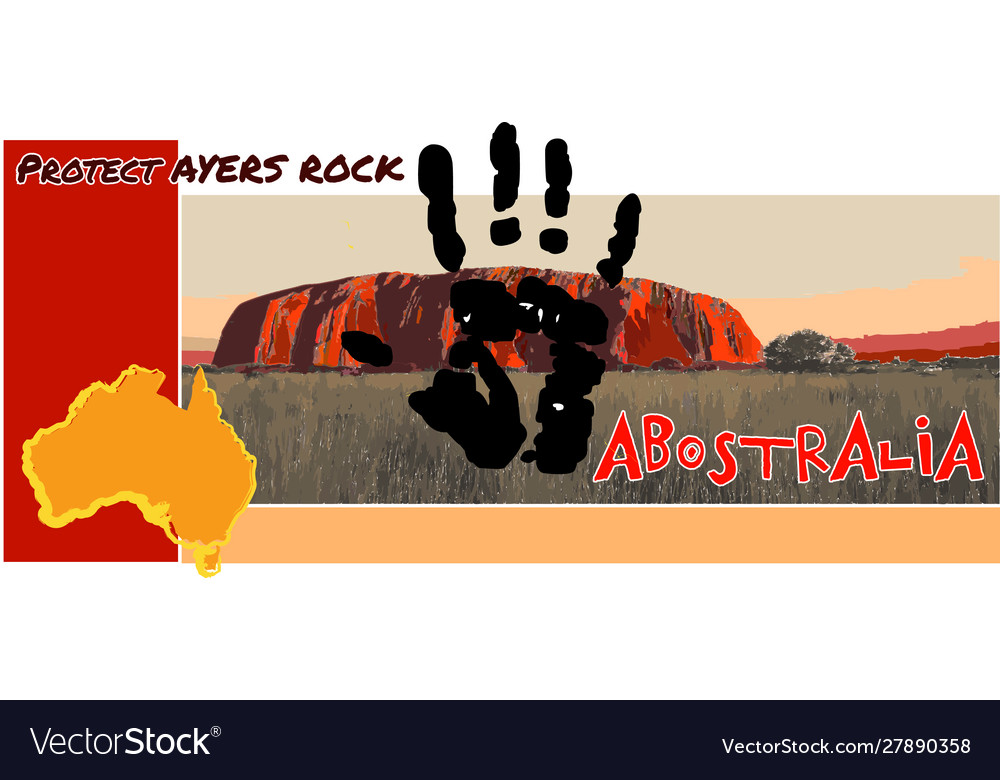 Ayers rock Royalty Free Vector Image - VectorStock