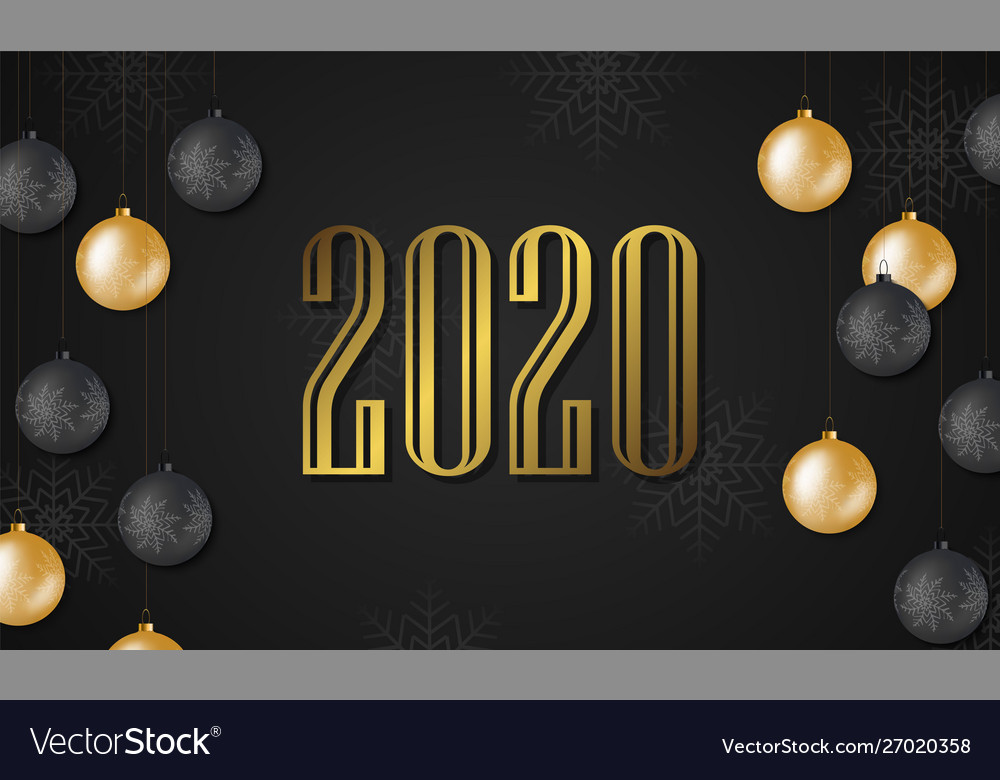 Happy new year 2020 background Royalty Free Vector Image