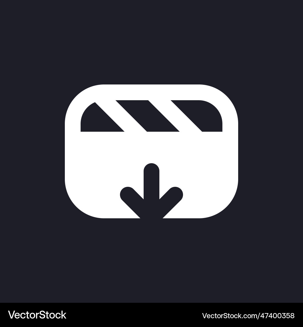 Import video file white pixel perfect solid ui Vector Image