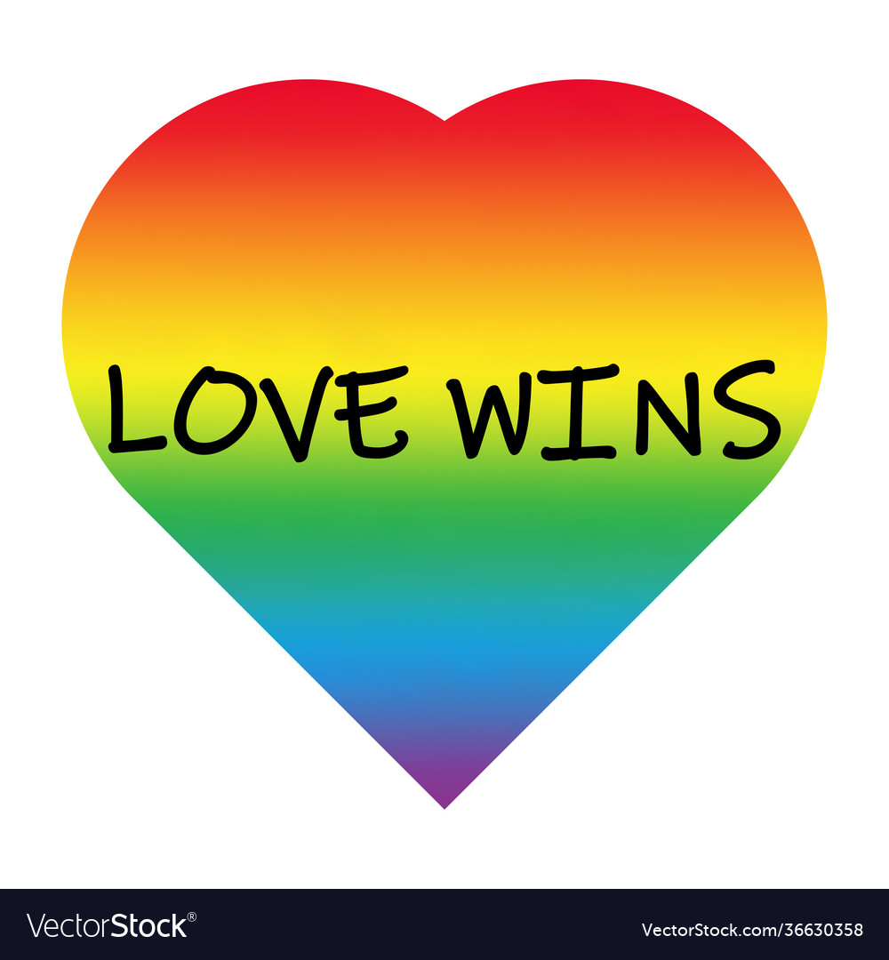 Love wins Royalty Free Vector Image - VectorStock