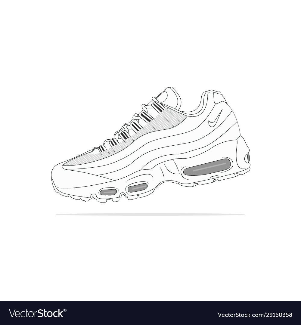 nike air max 95 drawing