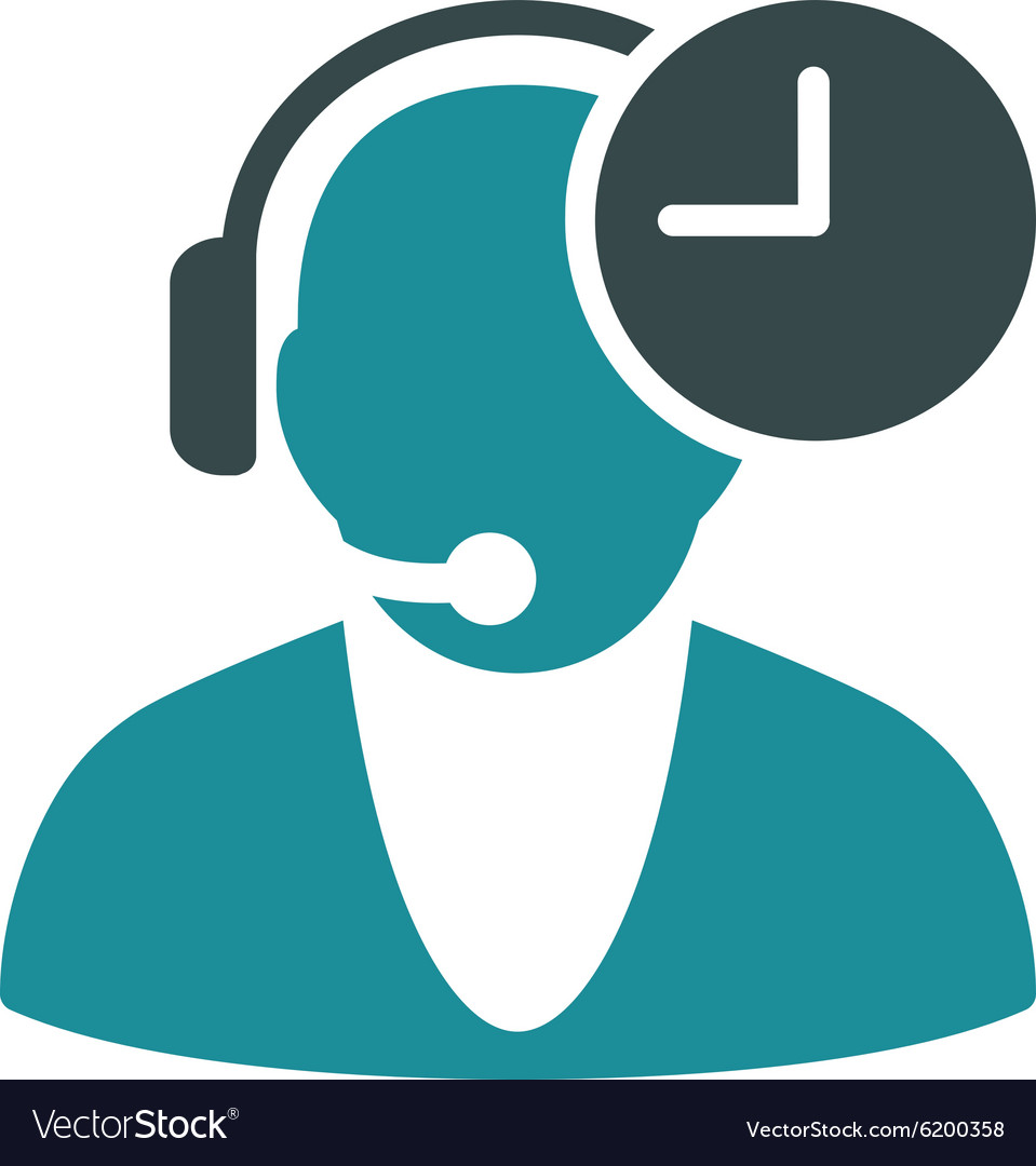 Operator time icon Royalty Free Vector Image - VectorStock