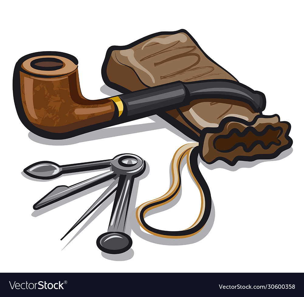 Tobacco pipe Royalty Free Vector Image VectorStock