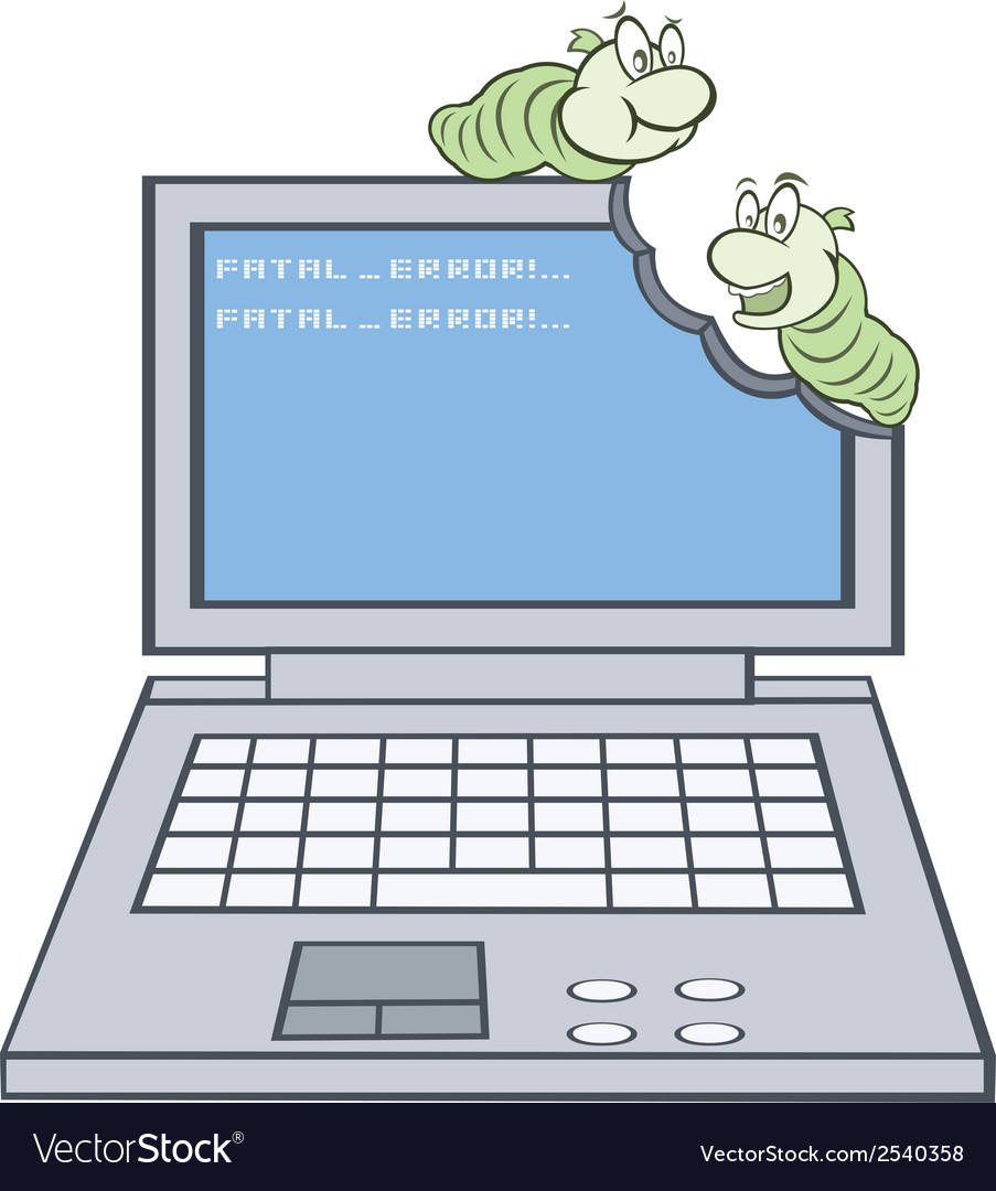 The computer is broken. 2д рисунок интернет вирус.