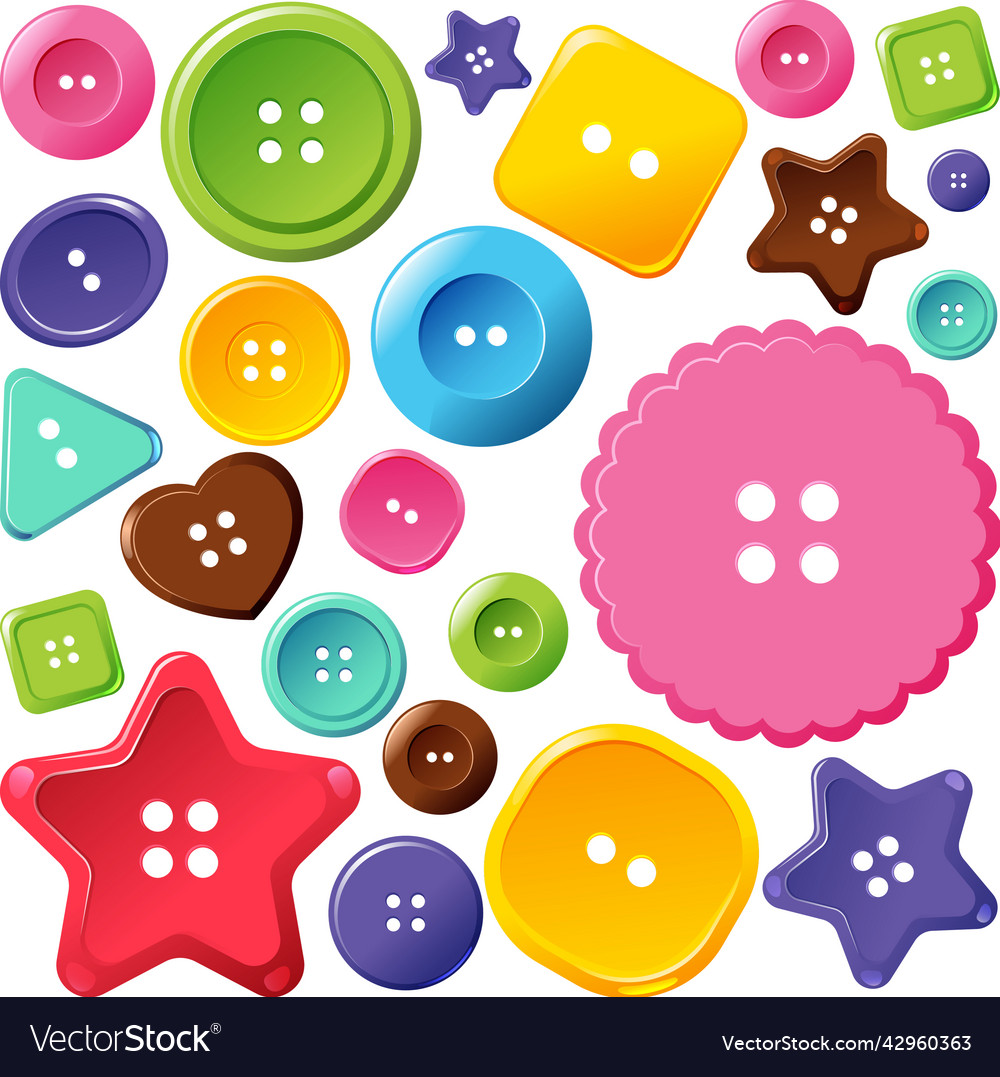 Colourful buttons seamless pattern Royalty Free Vector Image