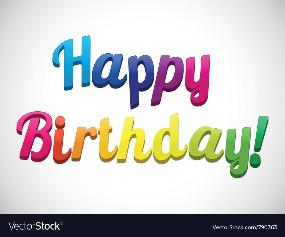 For happy birthday card Royalty Free Vector Image