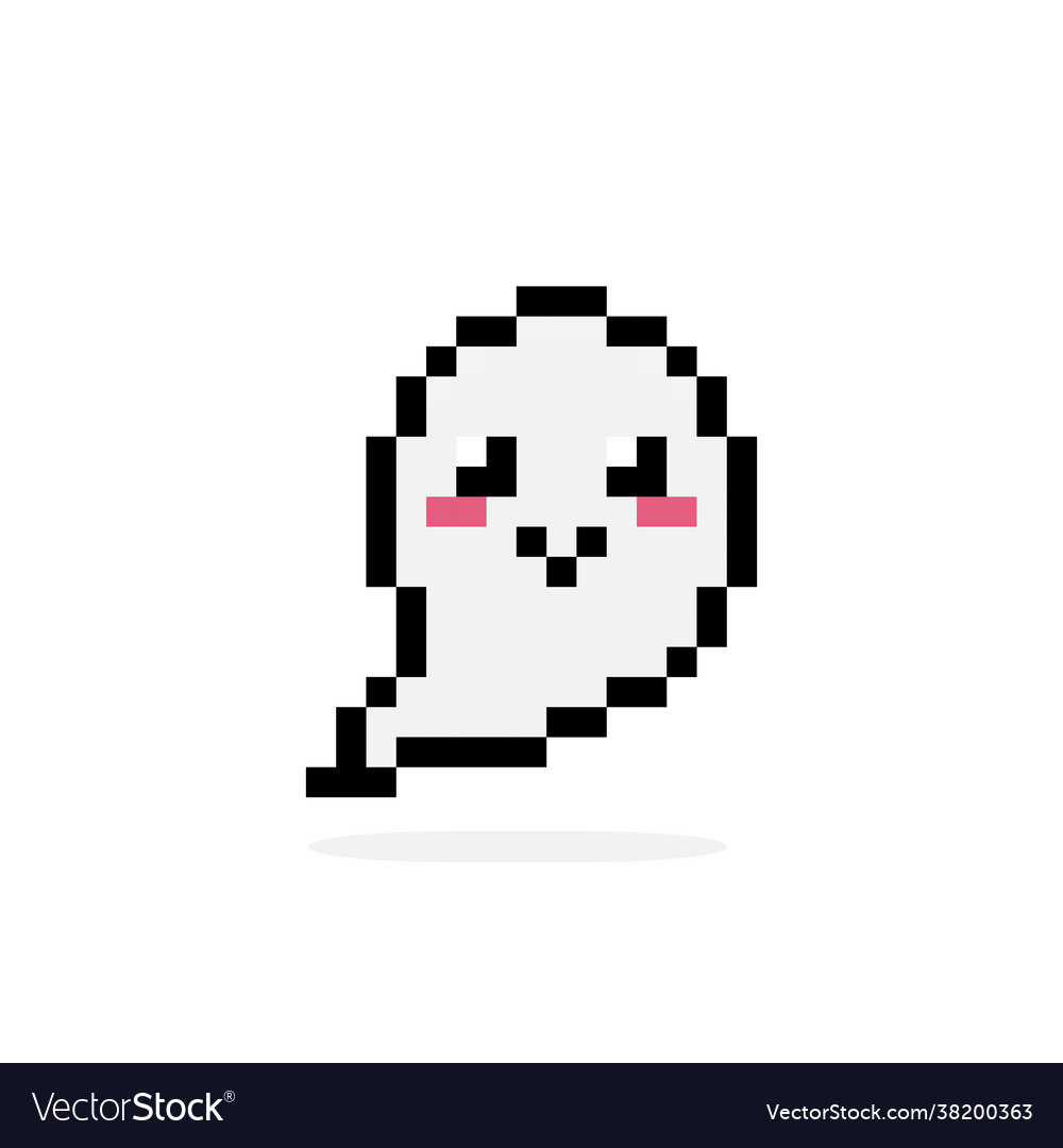 Ghost pixel for game assets Royalty Free Vector Image