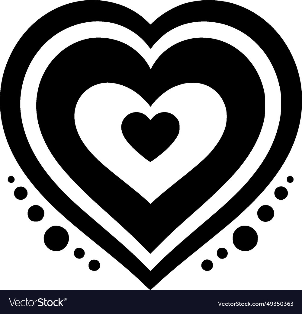 Heart - high quality logo ideal for t-shirt Vector Image