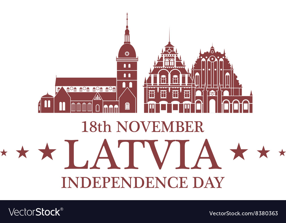 Independence day latvia Royalty Free Vector Image