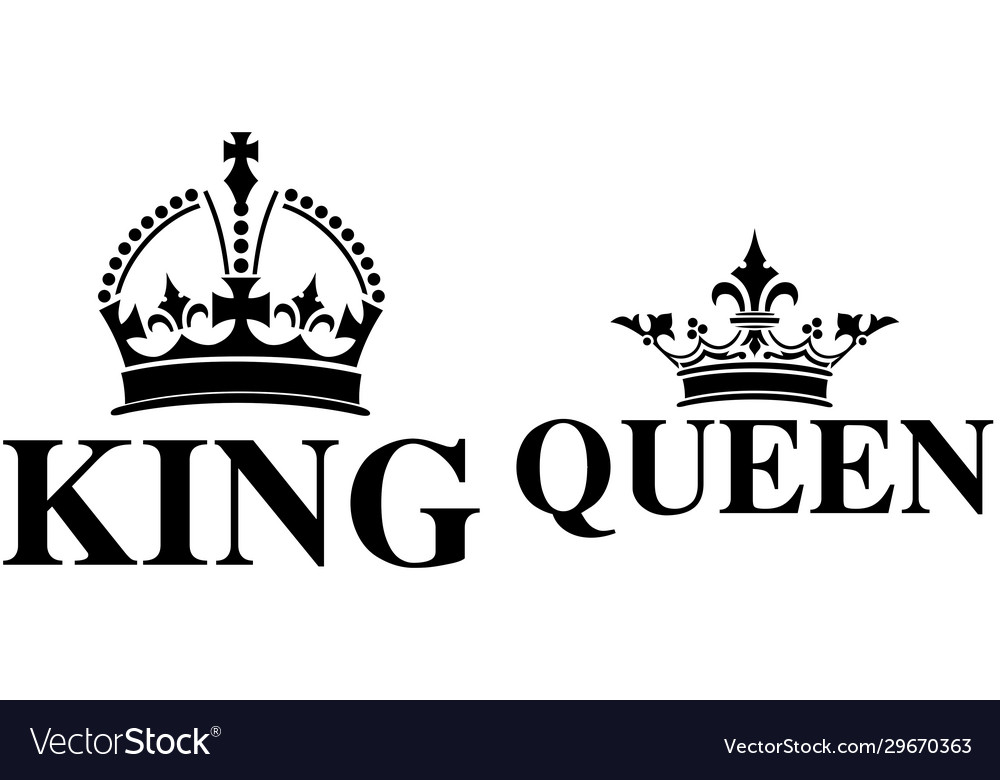 King queen Royalty Free Vector Image - VectorStock