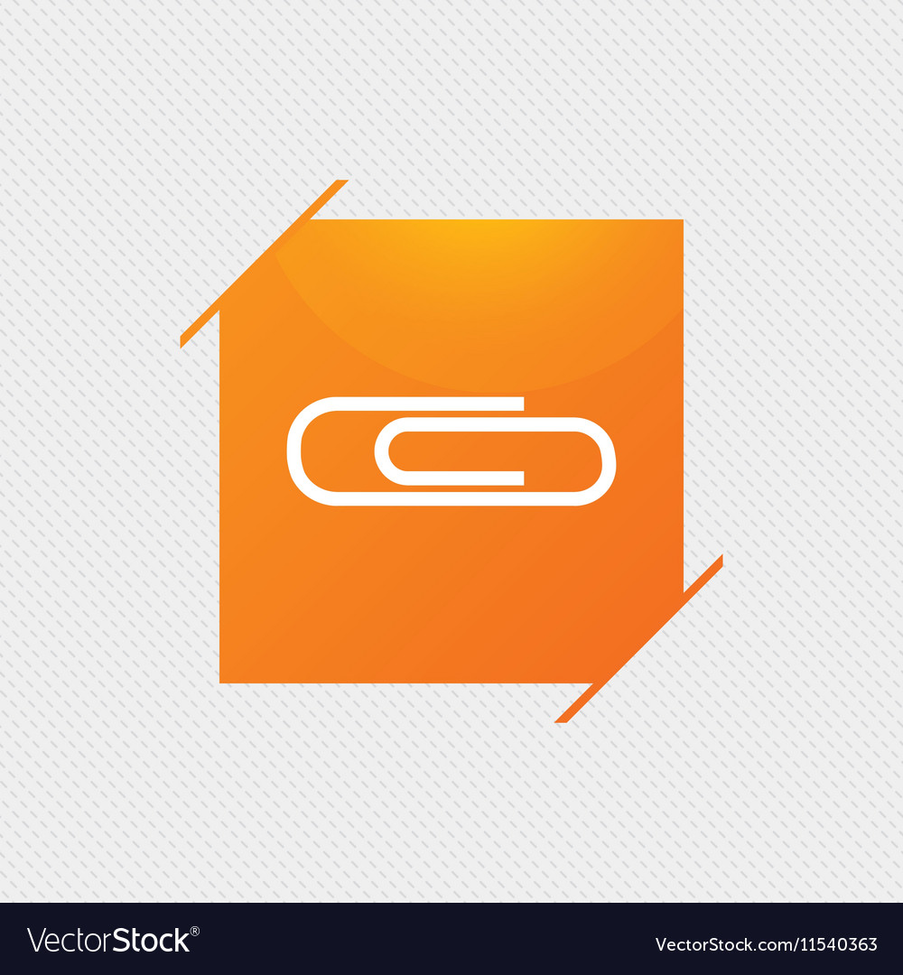 Paper clip sign icon Clip symbol Royalty Free Vector Image