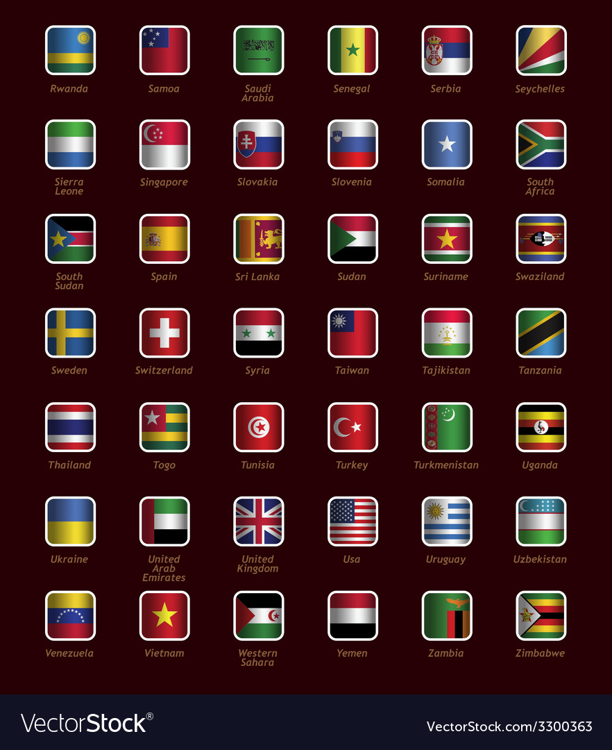 Parted flags. Parted flags