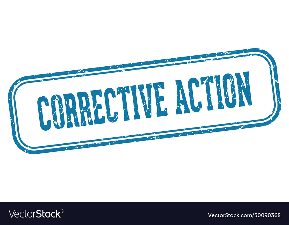 Corrective action stamp Royalty Free Vector Image