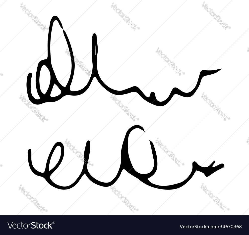 Hand lettering lines mural pens set Royalty Free Vector