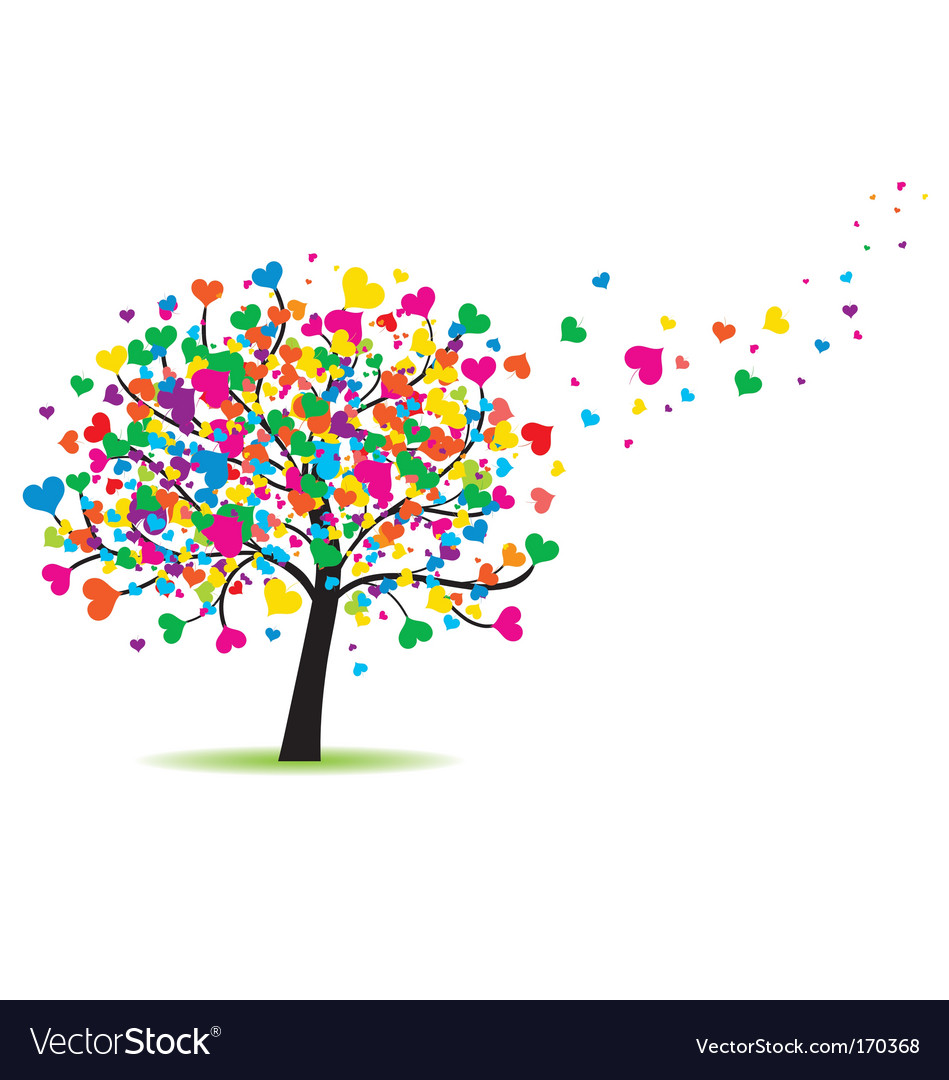 Download Love tree Royalty Free Vector Image - VectorStock