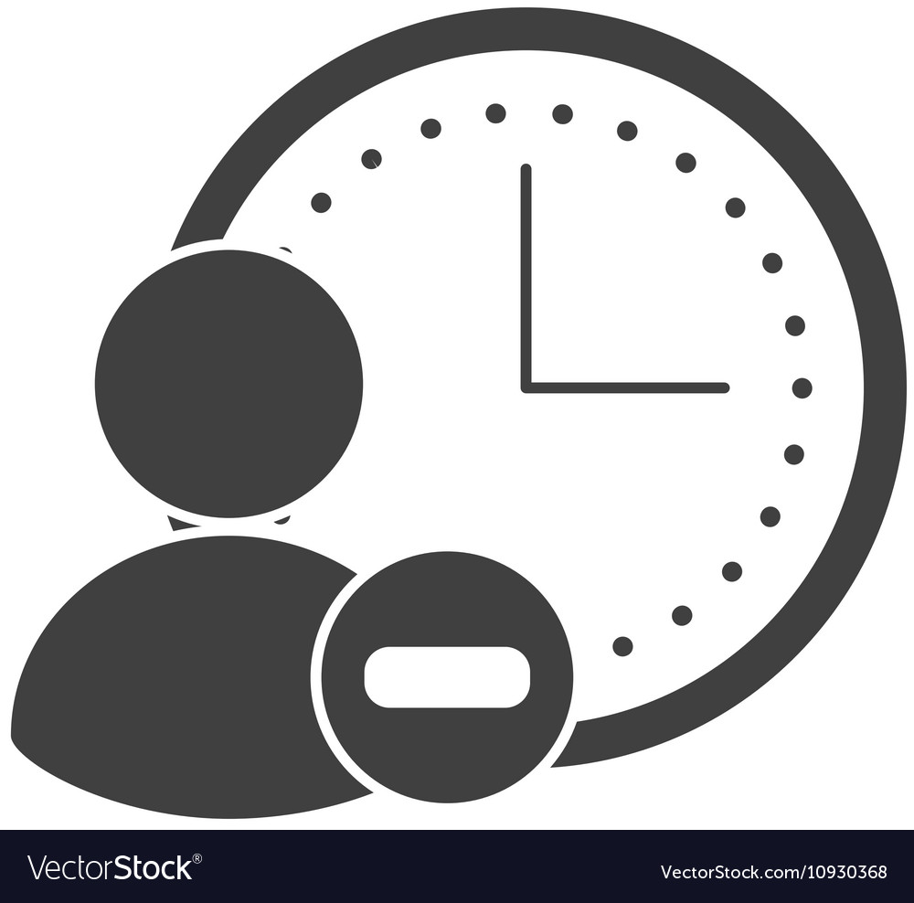 Time clock with social media icon Royalty Free Vector Image
