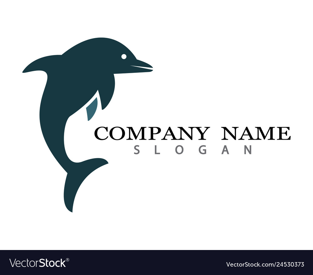 Dolphin logo template Royalty Free Vector Image