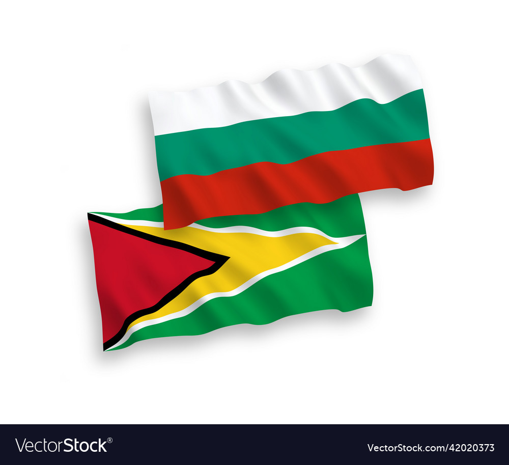 Flags of co-operative republic guyana Royalty Free Vector