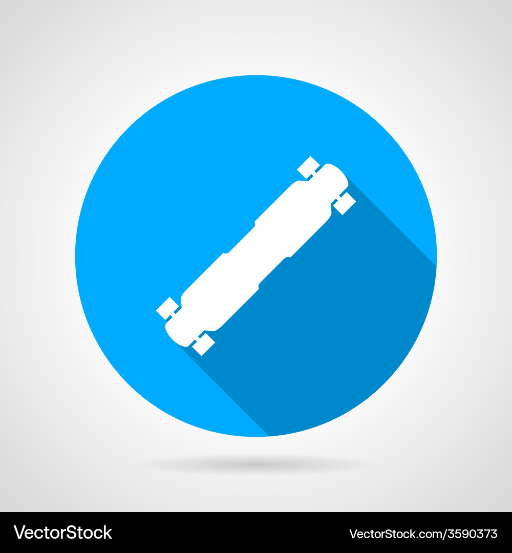 Flat icon for longboard Royalty Free Vector Image