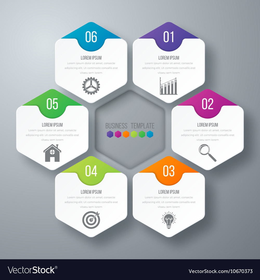 Infographics six options Royalty Free Vector Image