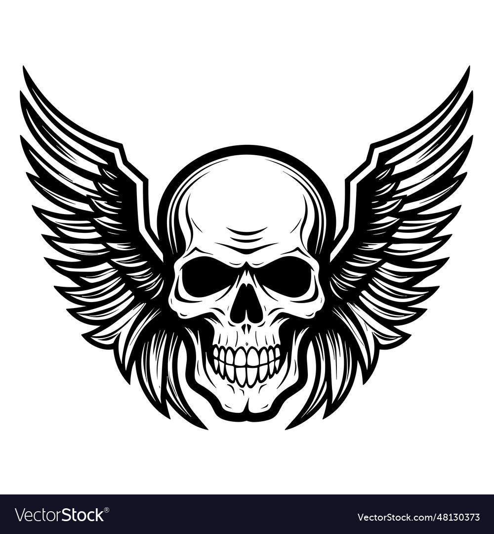 Skull silhouette Royalty Free Vector Image - VectorStock