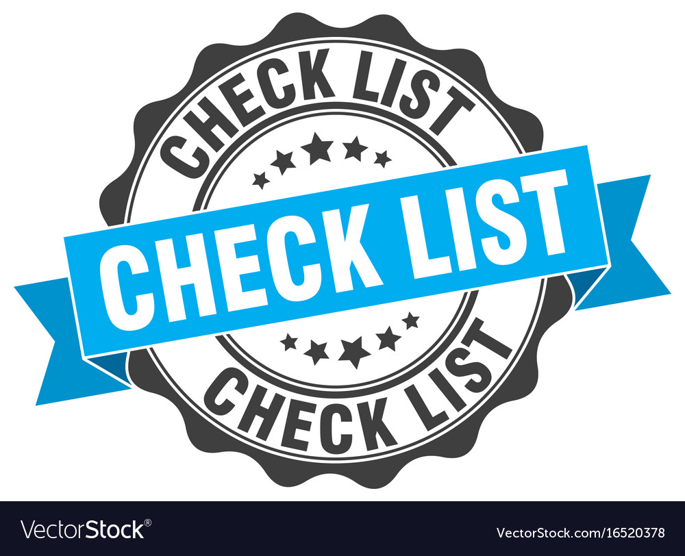 Check list stamp sign seal