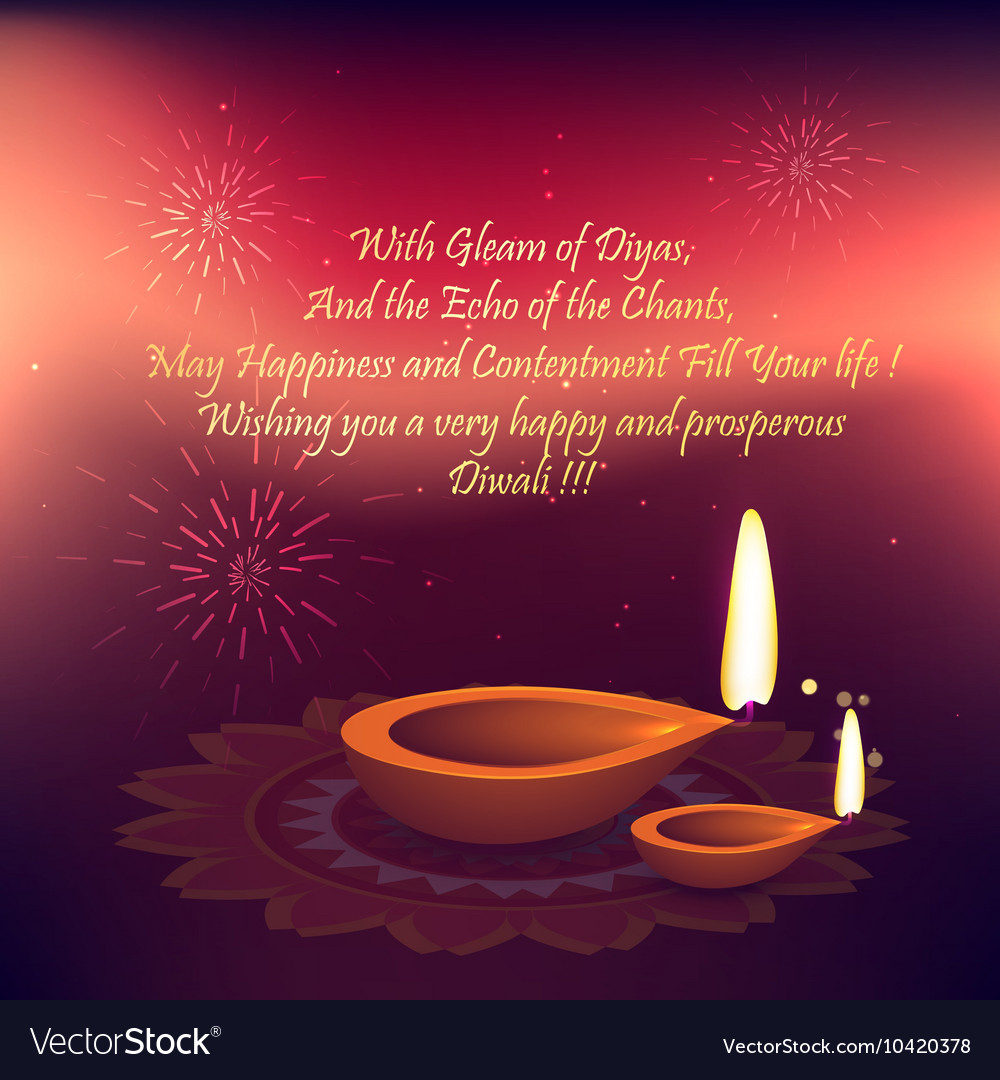 Diwali diya background Royalty Free Vector Image