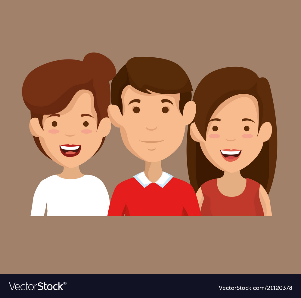 Group friends characters Royalty Free Vector Image