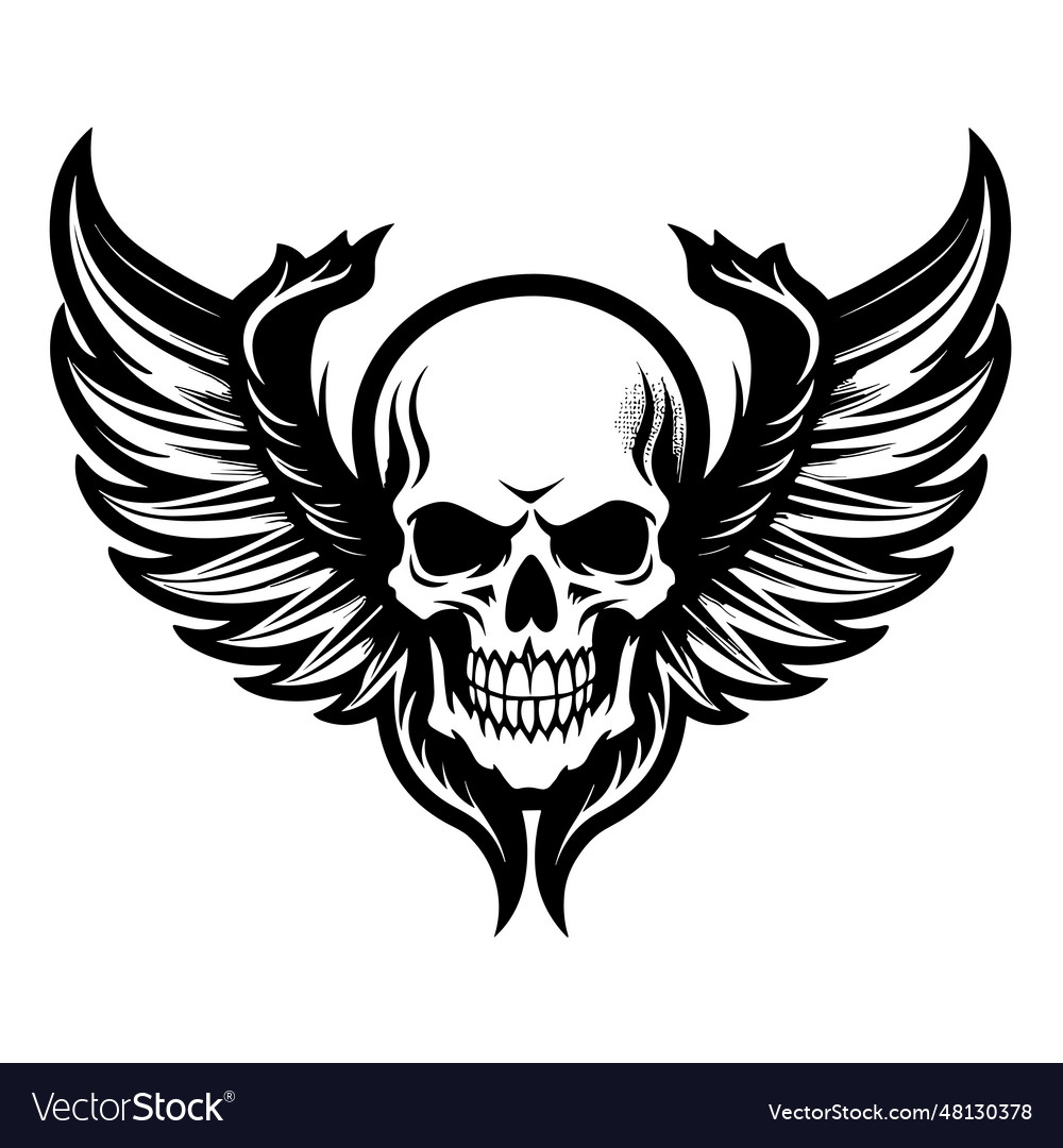 Skull silhouette Royalty Free Vector Image - VectorStock