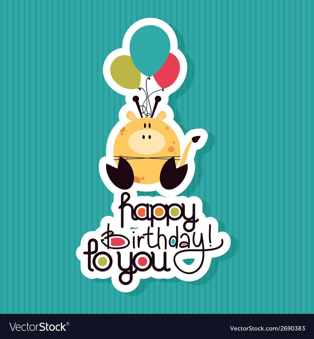 Abstract happy birthday background with special Vector Image