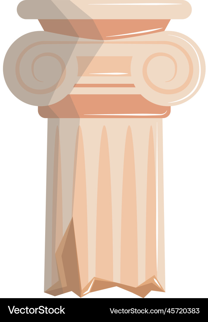 Ancient column greek culture Royalty Free Vector Image